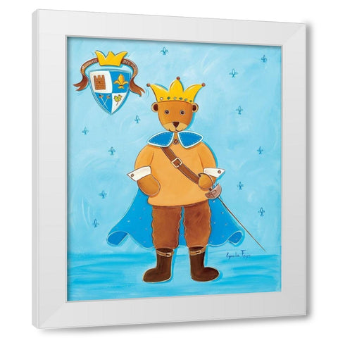 Le prince White Modern Wood Framed Art Print by Fays, Lynda