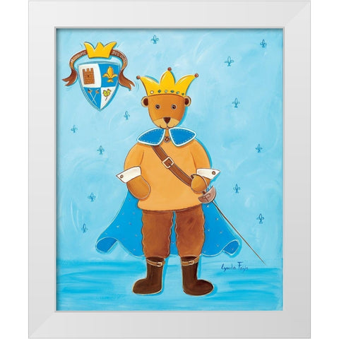 Le prince White Modern Wood Framed Art Print by Fays, Lynda