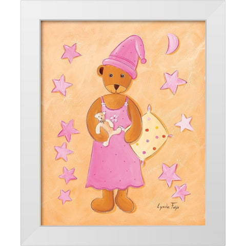 Ourse dodo White Modern Wood Framed Art Print by Fays, Lynda