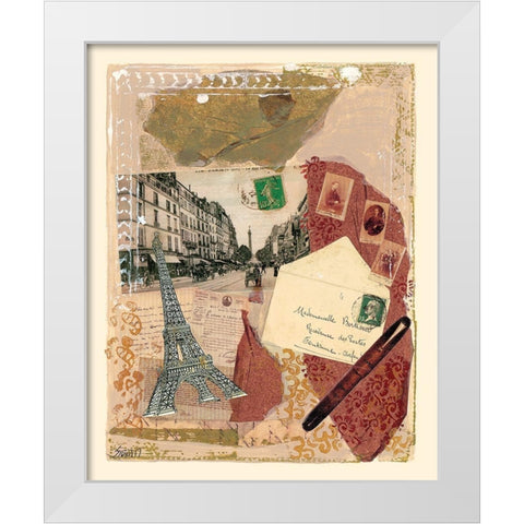 Quartier de Paris White Modern Wood Framed Art Print by Sigrid, M.
