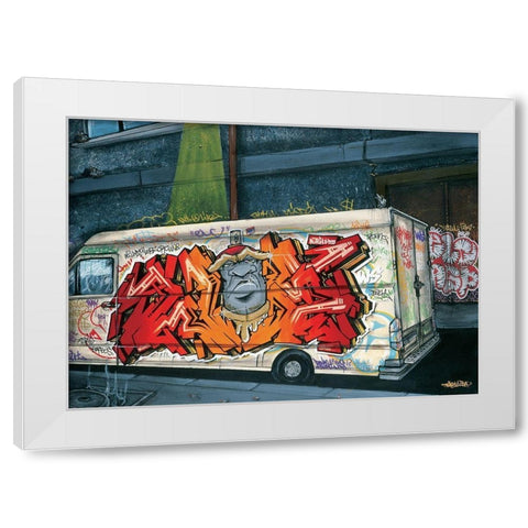 Kamtar Sens II White Modern Wood Framed Art Print by Butch and Pea