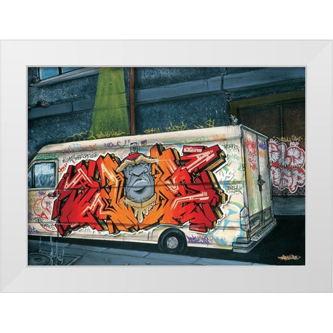 Kamtar Sens II White Modern Wood Framed Art Print by Butch and Pea