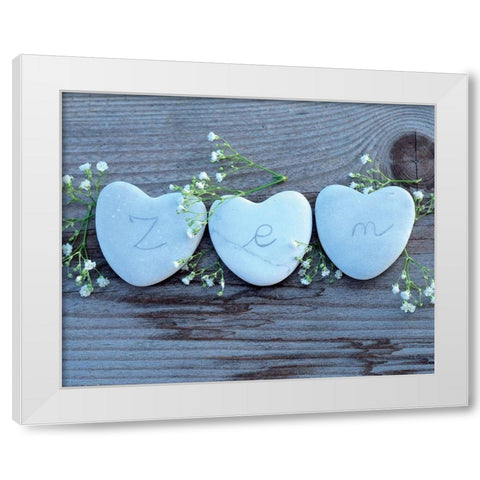 Zen II White Modern Wood Framed Art Print by BRAUN Studio