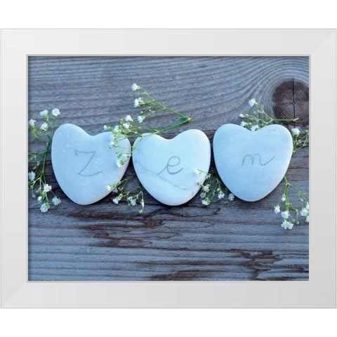 Zen II White Modern Wood Framed Art Print by BRAUN Studio