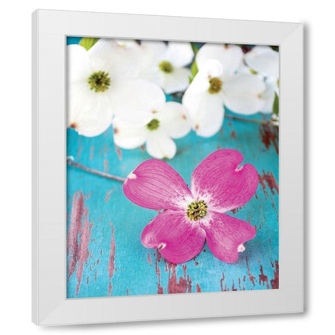 Fleurs du matin White Modern Wood Framed Art Print by Fox, Susan