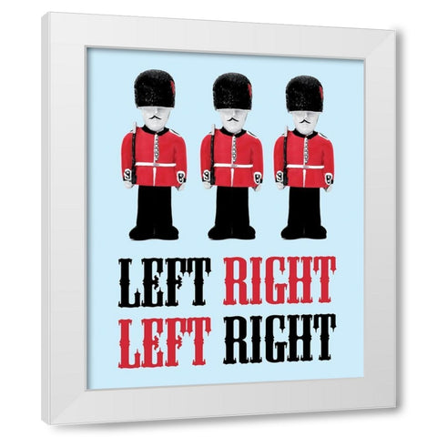 Left Right White Modern Wood Framed Art Print by BRAUN Studio