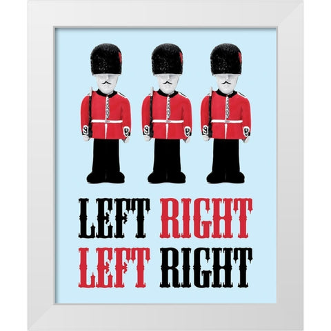 Left Right White Modern Wood Framed Art Print by BRAUN Studio