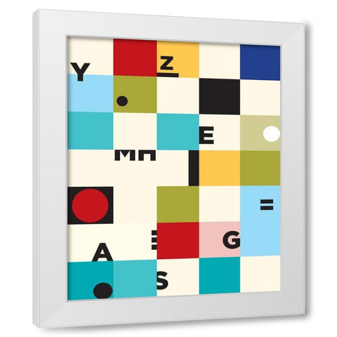 Constructivisme White Modern Wood Framed Art Print by Braun Studio