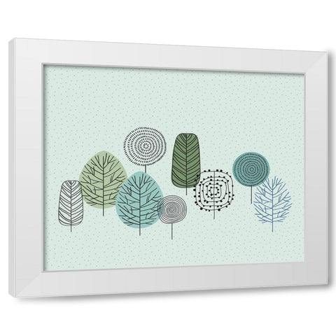 Organic 4 White Modern Wood Framed Art Print by Braun Studio