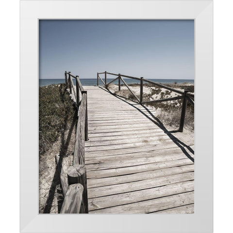 Plage 8 White Modern Wood Framed Art Print by Braun Studio