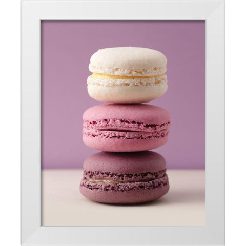 Macarons 1 White Modern Wood Framed Art Print by Braun Studio