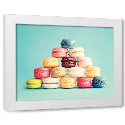 Macarons 3 White Modern Wood Framed Art Print by Braun Studio