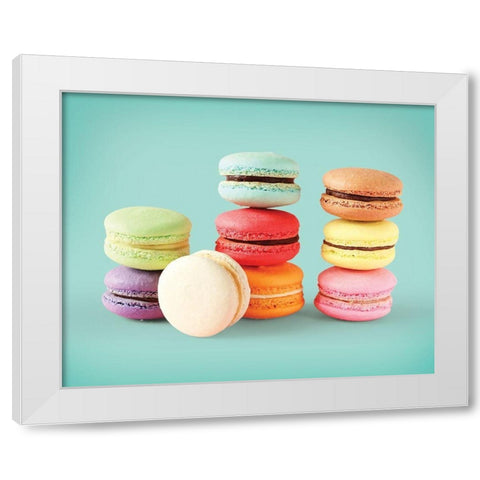 Macarons 4 White Modern Wood Framed Art Print by Braun Studio