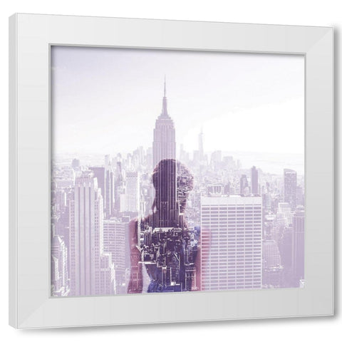 Femme Ã  New York White Modern Wood Framed Art Print by Braun Studio