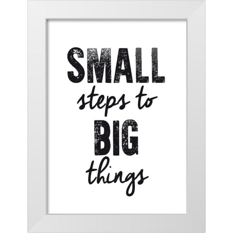 Small steps White Modern Wood Framed Art Print by Braun Studio