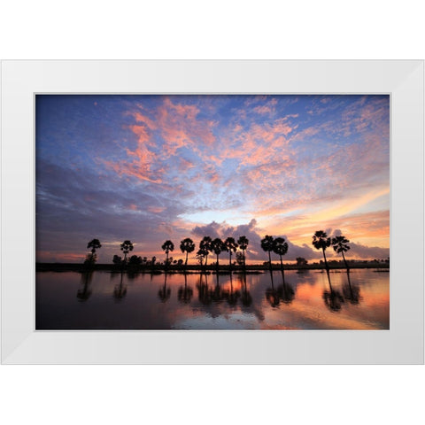 Coucher de soleil White Modern Wood Framed Art Print by Braun Studio