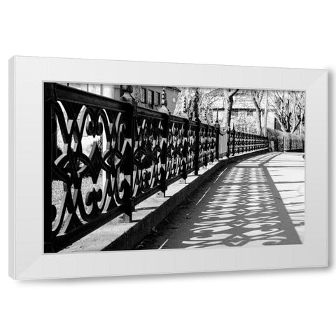 Ombre AlignÃ©e White Modern Wood Framed Art Print by Braun Studio