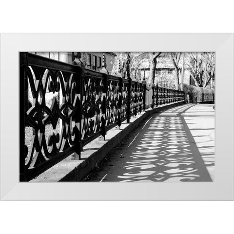 Ombre AlignÃ©e White Modern Wood Framed Art Print by Braun Studio