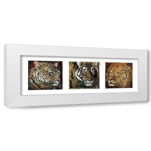 Composition Fauves White Modern Wood Framed Art Print by Arietti, Fabienne