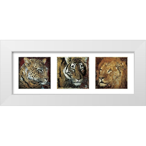 Composition Fauves White Modern Wood Framed Art Print by Arietti, Fabienne