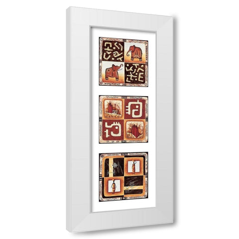 Composition Signes White Modern Wood Framed Art Print by Moga