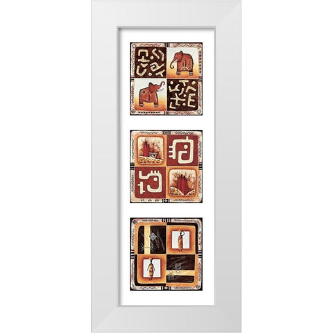 Composition Signes White Modern Wood Framed Art Print by Moga