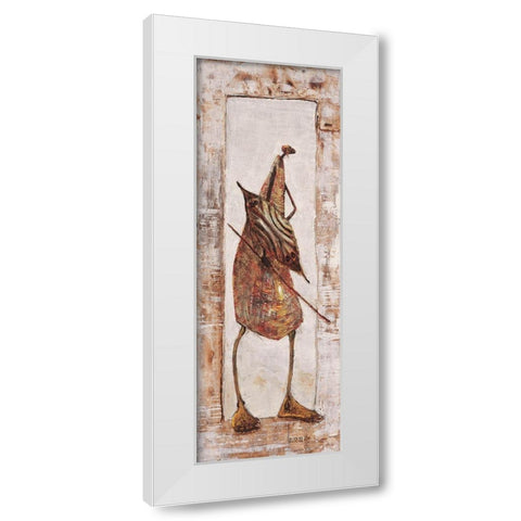 Massai Kenya nÂ°16 White Modern Wood Framed Art Print by Foureau, Jacques