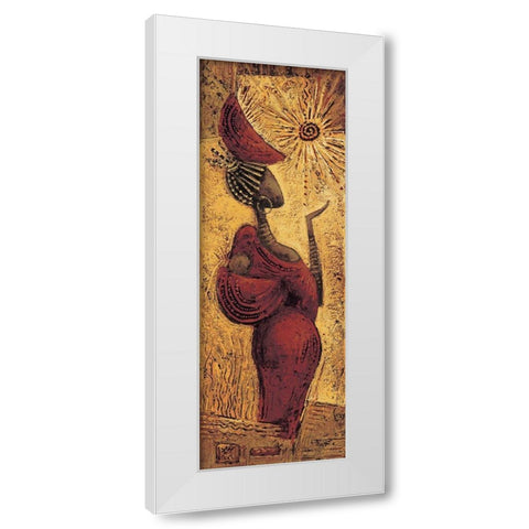 Respire White Modern Wood Framed Art Print by Vital, Isabelle