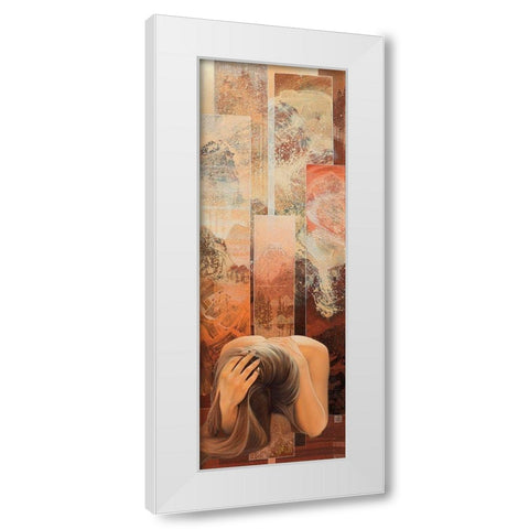 Et perle la pluie White Modern Wood Framed Art Print by Graux, David