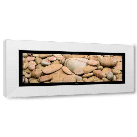 Galets I White Modern Wood Framed Art Print by Pinsard, Laurent