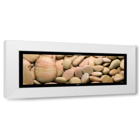 Galets II White Modern Wood Framed Art Print by Pinsard, Laurent