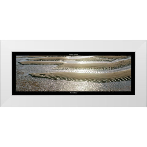 Maree basse White Modern Wood Framed Art Print by Pinsard, Laurent