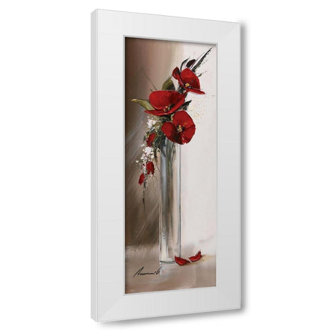 Hauteurs florales II White Modern Wood Framed Art Print by Tramoni, Oliver