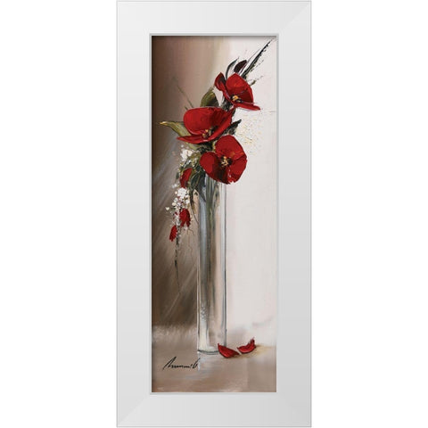 Hauteurs florales II White Modern Wood Framed Art Print by Tramoni, Oliver