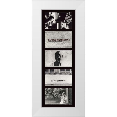 Composition White Modern Wood Framed Art Print by Callu, Frederique