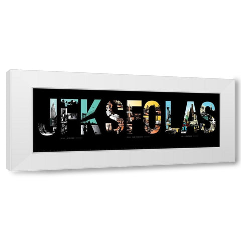 Flycityflash.US White Modern Wood Framed Art Print by Lile, Oliver