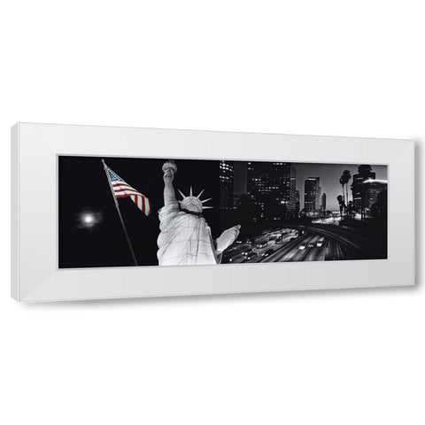 Angels of freedom White Modern Wood Framed Art Print by Callu, Frederique