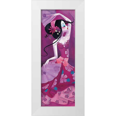 Folie deventails White Modern Wood Framed Art Print by Sybile