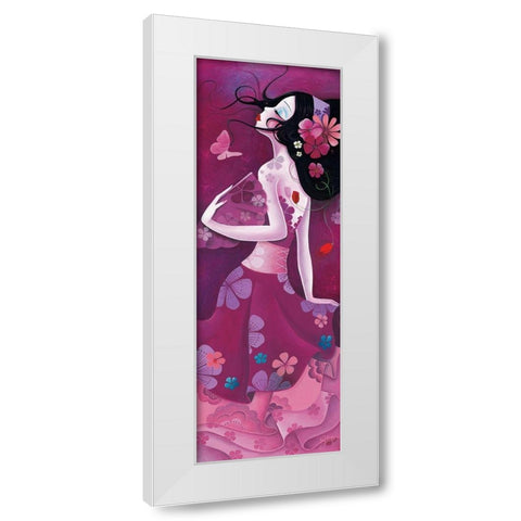 Harmonie White Modern Wood Framed Art Print by Sybile