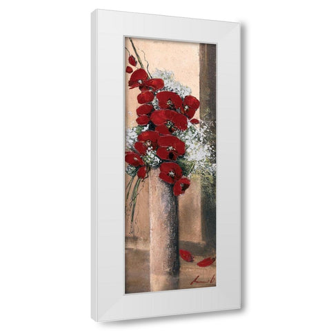 Bouquet dorchideÂ´es rouges I White Modern Wood Framed Art Print by Tramoni, Oliver