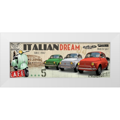 Italian Dream White Modern Wood Framed Art Print by BRAUN Studio