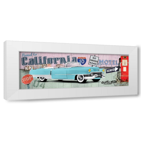 Road to California White Modern Wood Framed Art Print by BRAUN Studio