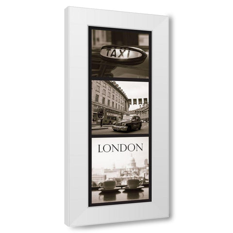 City London White Modern Wood Framed Art Print by Braun Studio