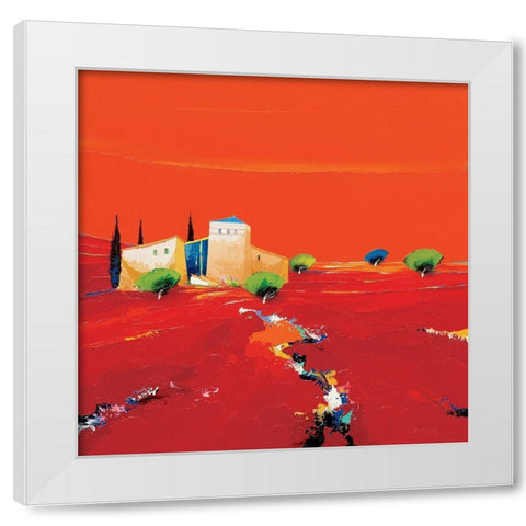 Terre des ocres rouges White Modern Wood Framed Art Print by Eurgal, Christian