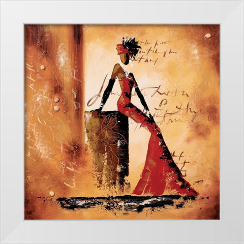 Charmeuses I White Modern Wood Framed Art Print by Johanna