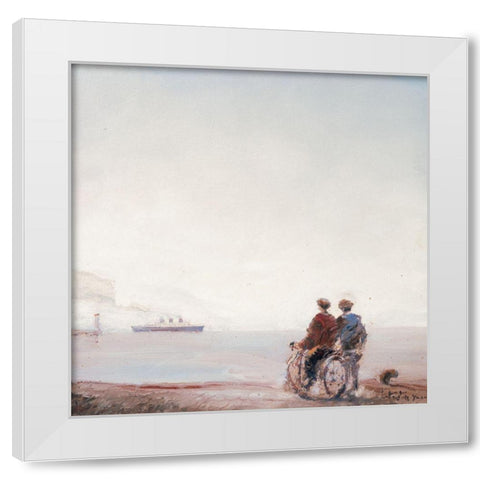 Sortie du port White Modern Wood Framed Art Print by Letestu, Yann