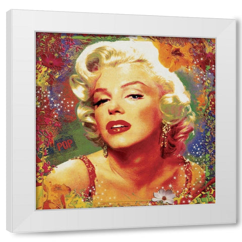 Marilyn II White Modern Wood Framed Art Print by Ortega, Guillaume