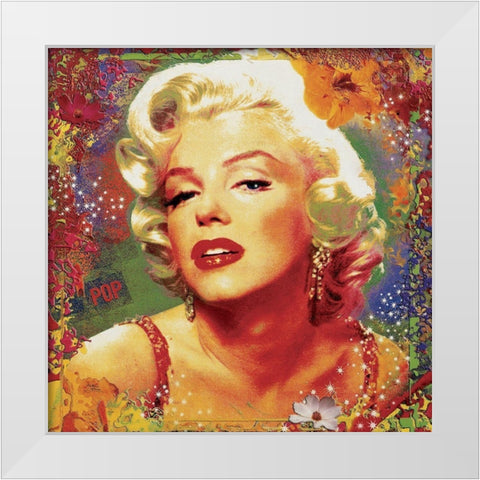 Marilyn II White Modern Wood Framed Art Print by Ortega, Guillaume