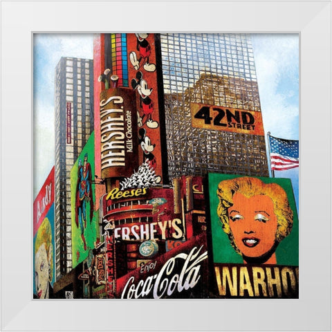 Andy  White Modern Wood Framed Art Print by Arietti, Fabienne