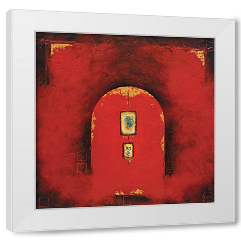 Les 3 cercles White Modern Wood Framed Art Print by Arthure